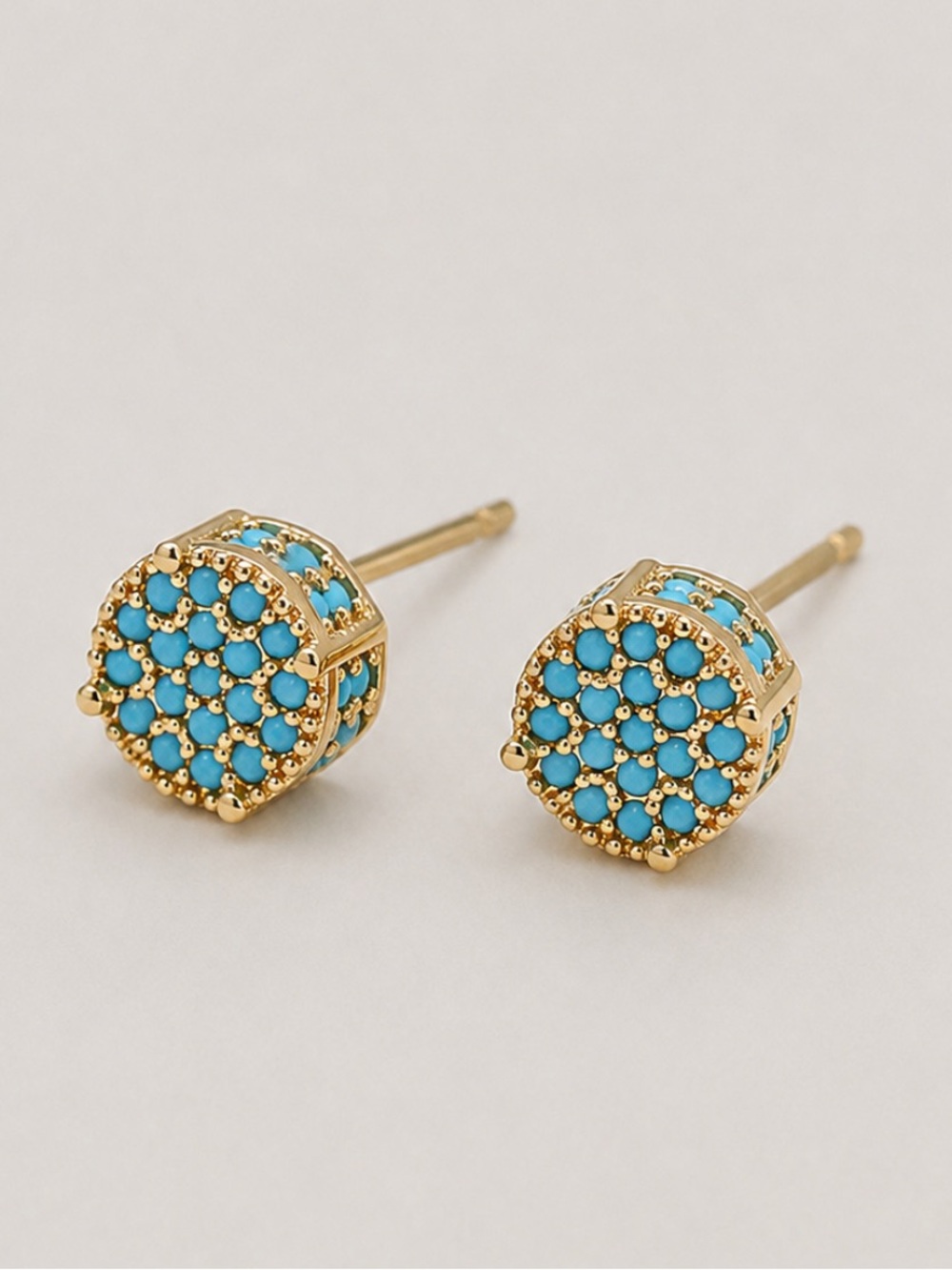 New! Turquoise Gold Post Earrings NWOT